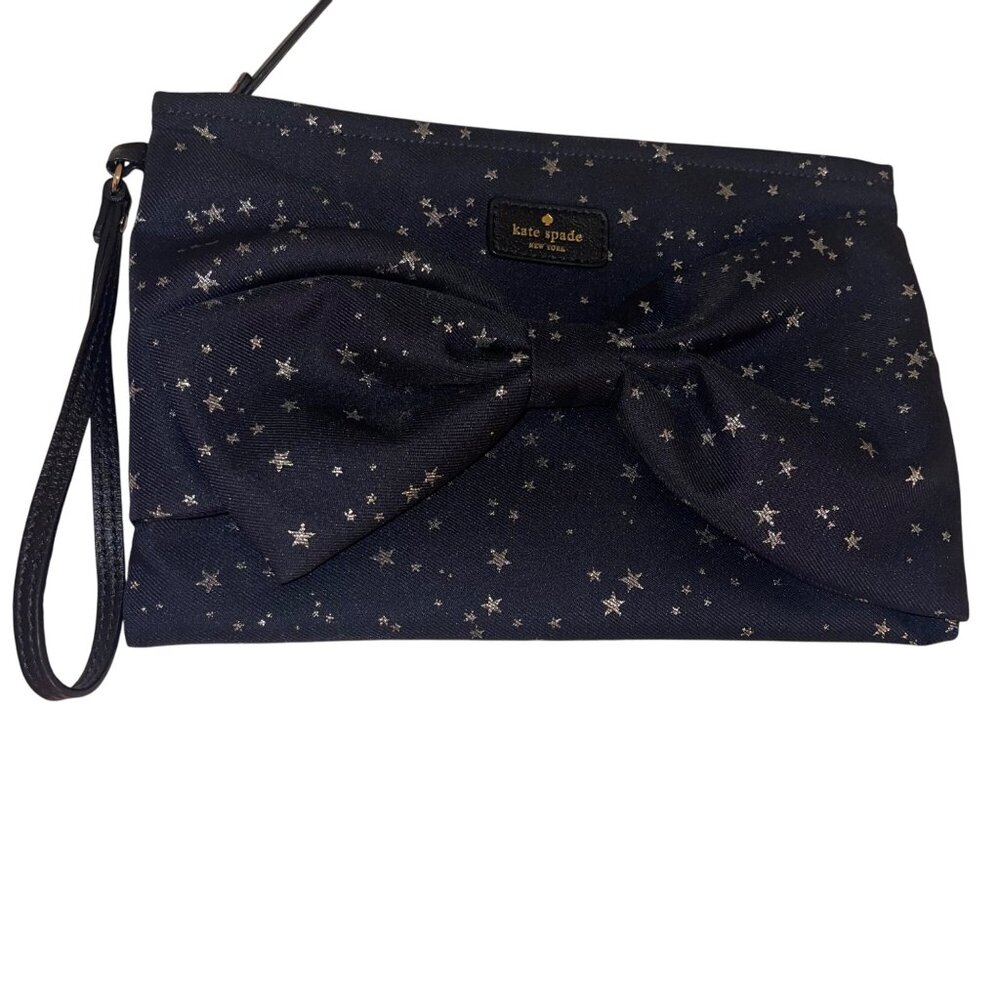 Kate Spade Womens Clutch Wristlet Bag Blue Starry Night Casual - Picture 9 of 9